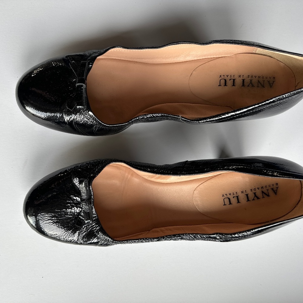Anyi Lu black patent heels. Barely worn.